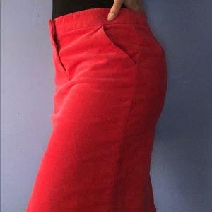 J.Crew red skirt with pockets